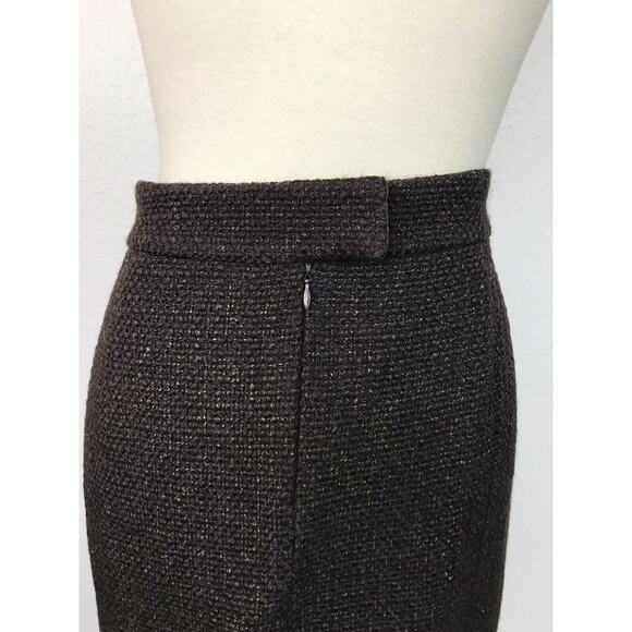 2B Rych Wool Blend Pleated Tweed Pencil Skirt - Picture 7 of 8